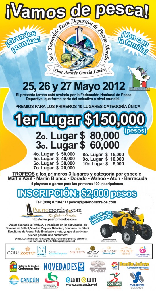 3er torneo de pesca Puerto Morelos 2012